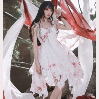 Bloody Roses Guro Lolita Dress JSK 3pc Outfit (UN40)